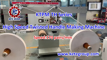 High-Speed Twisted Paper Rope Handle Making Machine