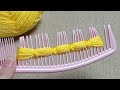 Amazing Woolen Flower Craft Ideas with Hair comb - Hand Embroidery Design Trick - DIY Woolen Flowers