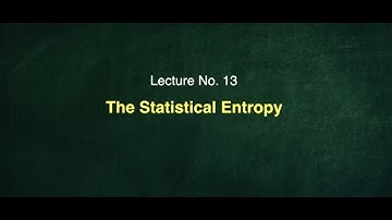 The Statistical Entropy #swayamprabha #CH37SP