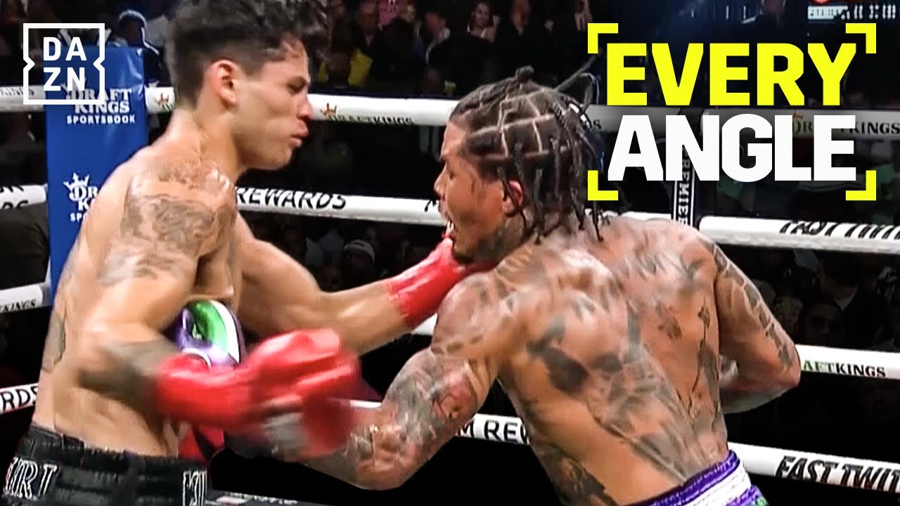 Every angle of Gervonta Davis BRUTAL body shot on Ryan Garcia