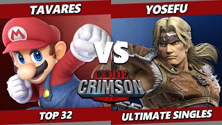 Code Crimson 2 - Tavares (Mario, ROB) Vs. YoseFu (Simon) Smash Ultimate - SSBU