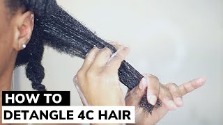HOW TO DETANGLE 4C HAIR with ZERO breakage & KEEP your sanity + 10 Tips