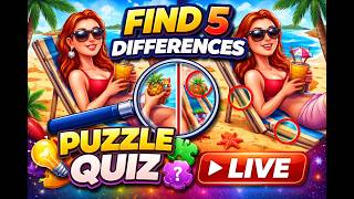 🔴 LIVE | Find 5 Differences CHALLENGE! Can You Beat The Clock? ⏱️ 99% FAIL!