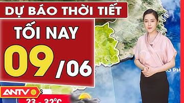 Dự báo thời tiết tối ngày 9/6: Bắc Bộ thời tiết mát mẻ, dễ chịu, Nam Bộ chiều tối có mưa | ANTV