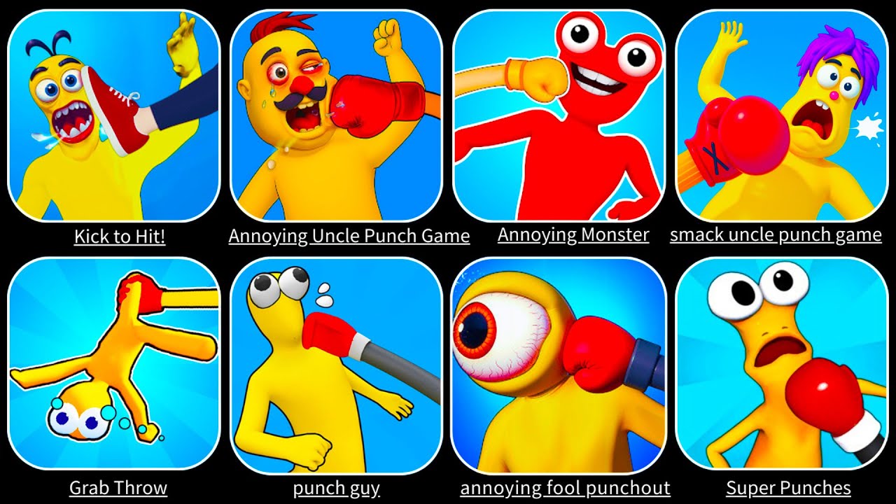 Kick 2 Hit, Powerful Punch, Punch Guy, Annoying Uncle Punch Game, Break ...
