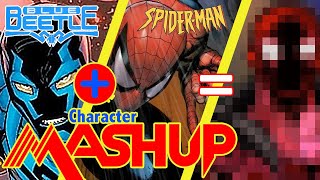 Fusion Mashup Drawing Blue Beetle And Spider-Man