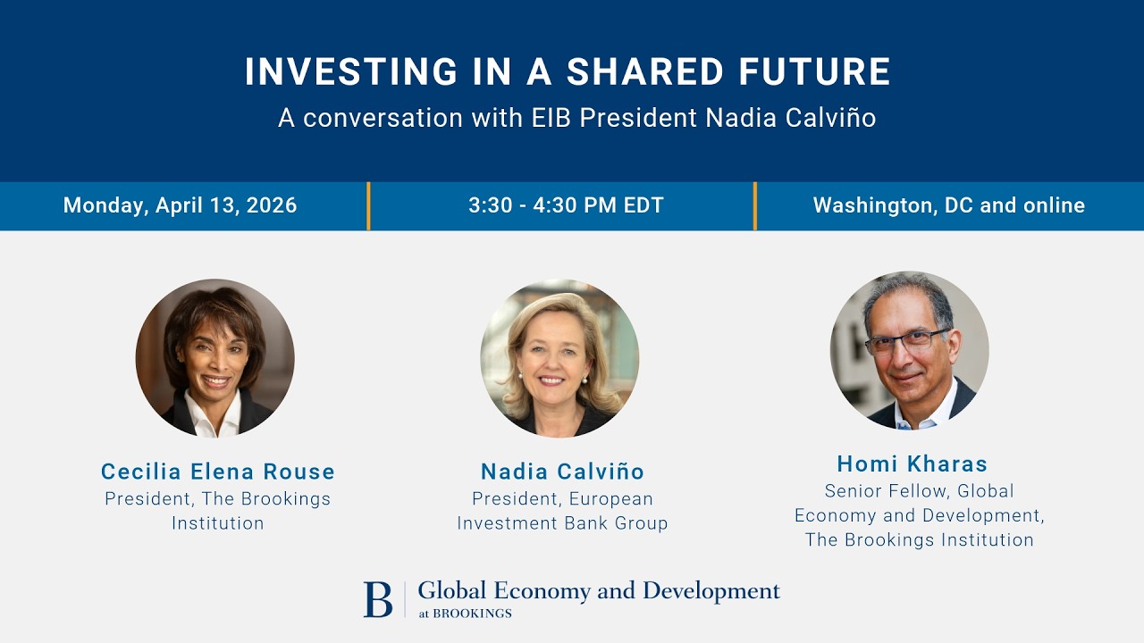 Investing in a shared future: A conversation with EIB President Nadia  Calvio