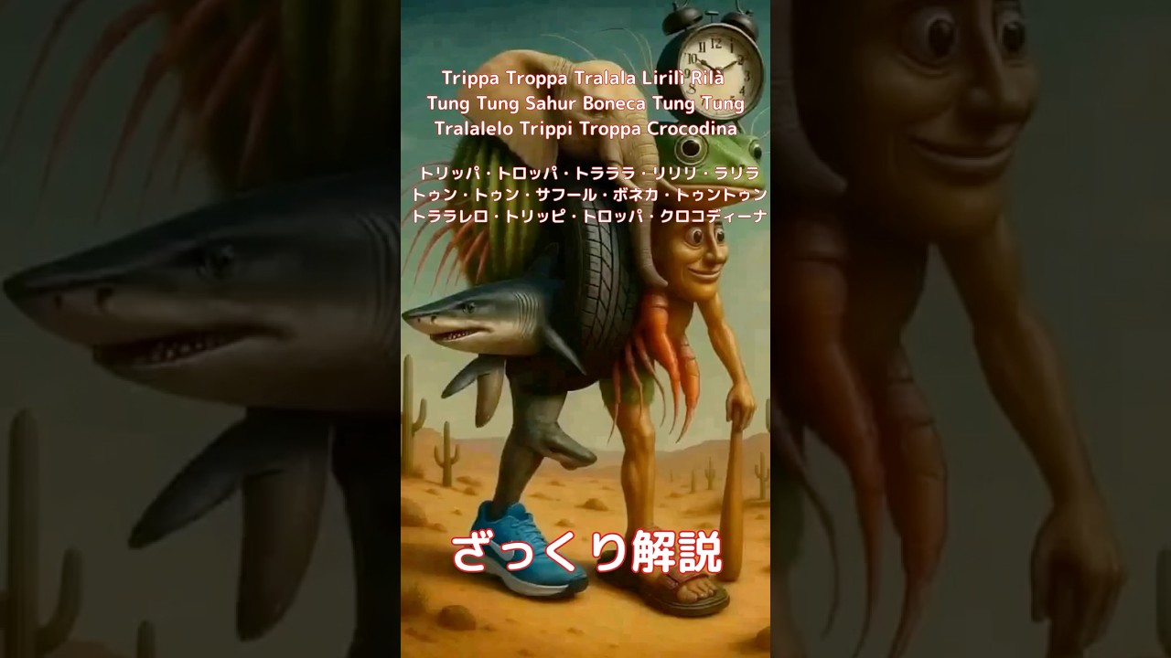 【ざっくり解説】TrippaTroppaTralala LirilìRilà TungTungSahur Boneca TungTungTralalelo TrippiTroppa Crocodina
