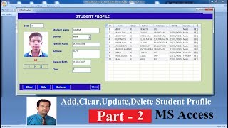 Add Update Clear Delete Student Profile Ms Access-Part 2