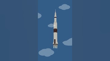 2d animation. Apollo 11 Rocket Launch