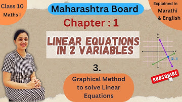 3.Maharashtra Board|Class10|SemiEnglish |Marathi |Math1|Linear Equation in 2 variables-Graphical way