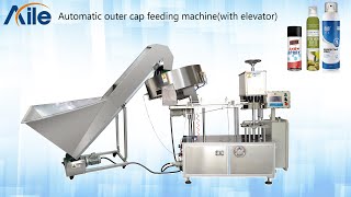 AILE 60CPM Automatic Aerosol Outer Cover Aerosol Cap Feeding Machine For Aerosol Filling Line