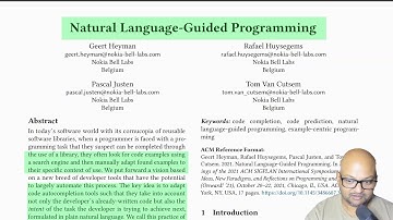 Read a paper: Natural Language-Guided Programming