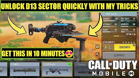 Unlock New Gun D13 SECTOR Under 30 Minutes With These Tricks CODM | 100% Working
