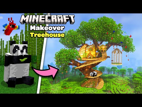 I Built a Treehouse for Every Jungle Mob in Minecraft Makeover