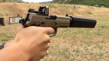 FN FNP 45 Tactical, Silencerco Osprey Suppressor, Trijicon RMR Wet vs Dry Suppressor Test
