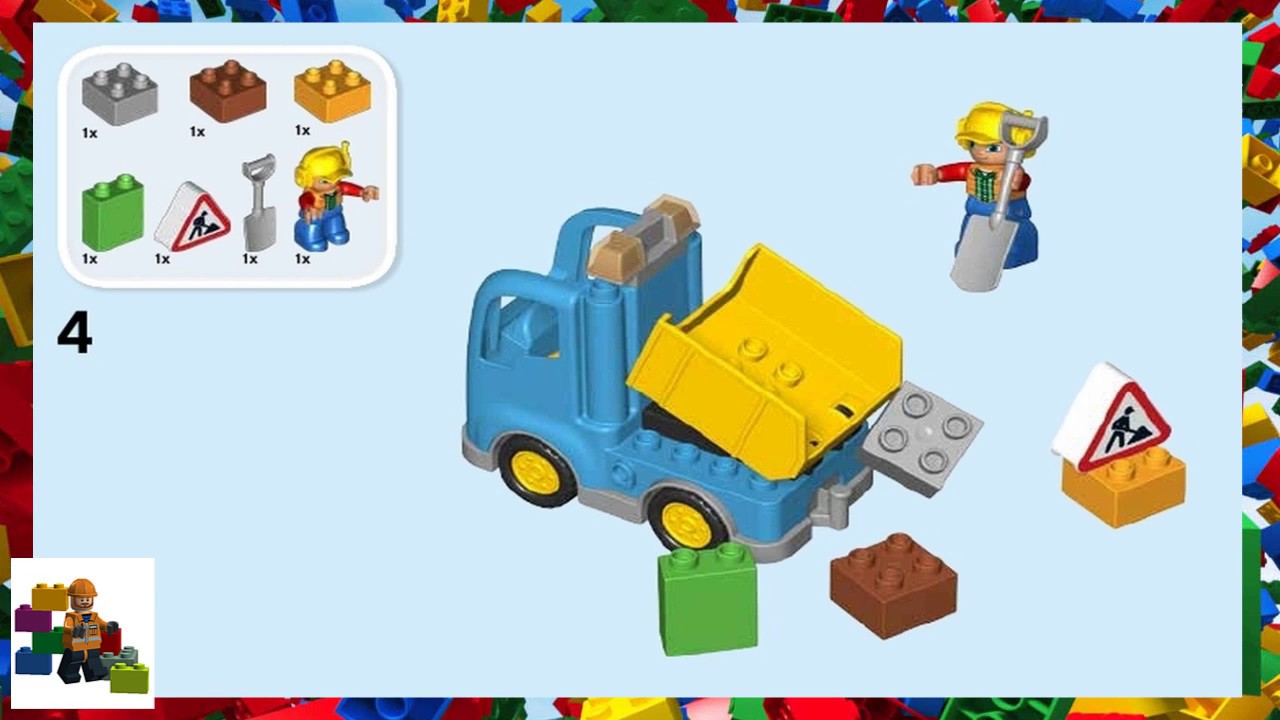 lego duplo truck & tracked excavator