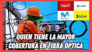 quien tiene mayor cobertura en fibra optica entel movistar bitel claro #claro #bitel #movistar