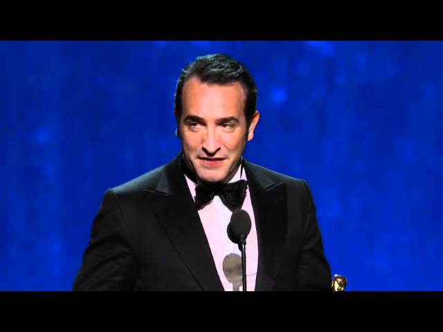 Jean Dujardin Wins Best Actor: 2012 Oscars - YouTube