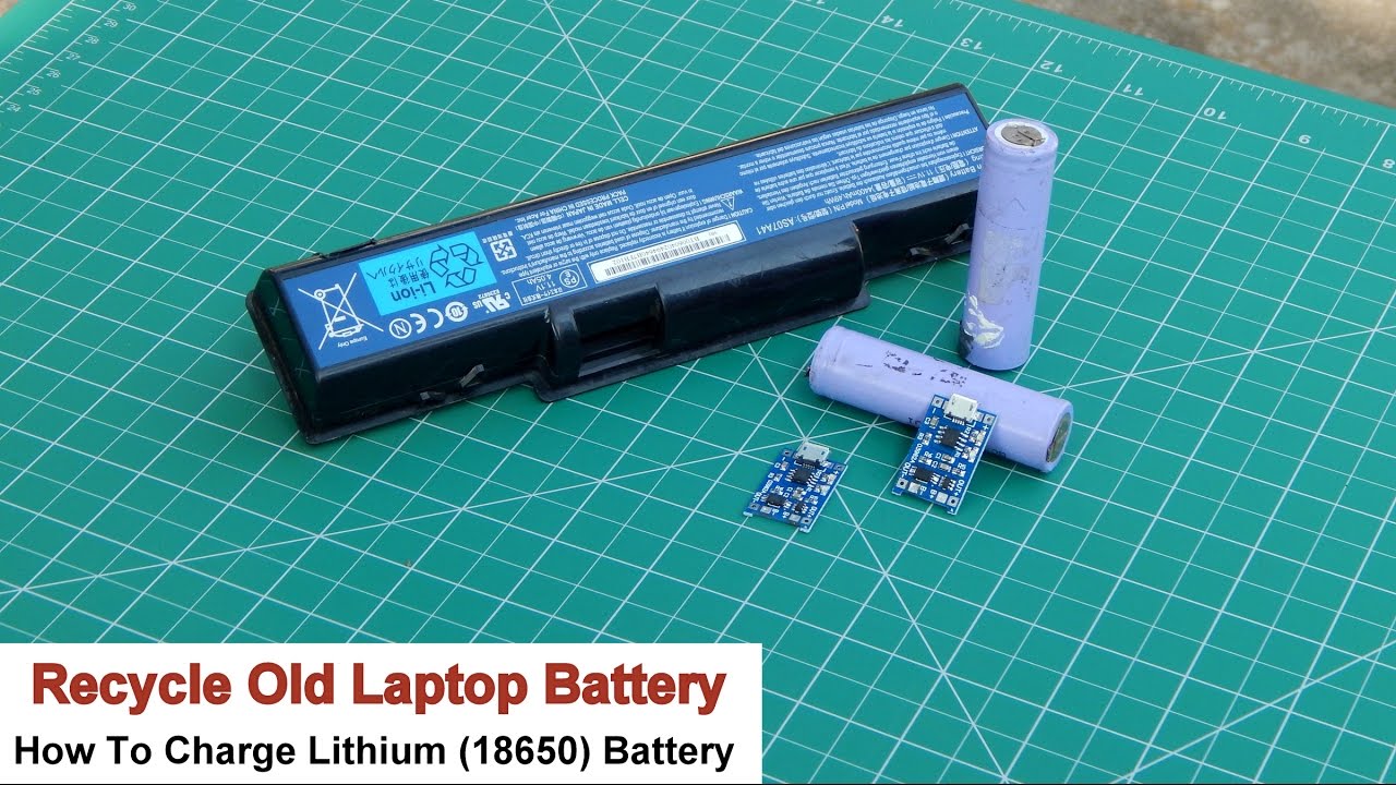 How To Charge Lithium (18650) Battery | Recycle Old Laptop Battery | Get 18650 Battery For Free