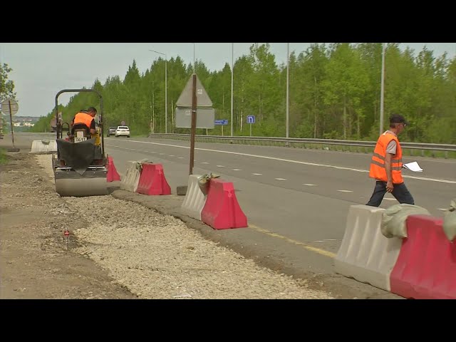 Ведутся работы по расширению автотрассы возле своротки к коллективным садам