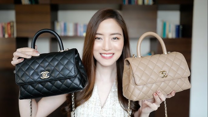 Size Comparison เปรียบเทียบ Chanel Coco Handle small vs mini