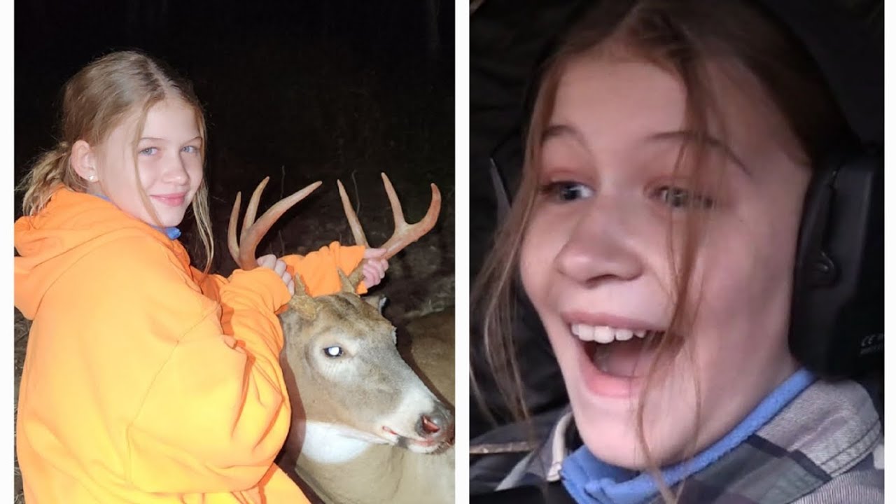 My daughter Sophia kills her first whitetail buck!!!! Wisconsin Youth