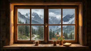 Cozy Coffee Rain 🌧️ Window Ambience for Relaxation, Focus & Peaceful Evenings
