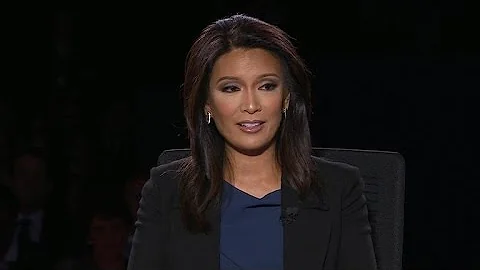 Moderator Elaine Quijano asks the VP candidates to...