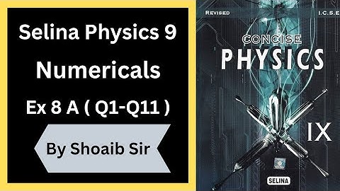 Class 9 | Selina Concise | Propagation of Sound Wave| Ex 8 A | ICSE