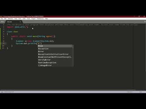 1  A. Java program to displays welcome dear user followed by user name