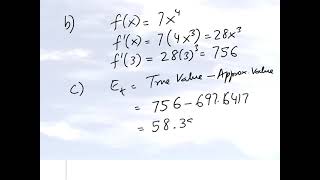 Chapter 02.02: Numerical Diff of Continuous Functions - First Derivative: Backward Divided Diff