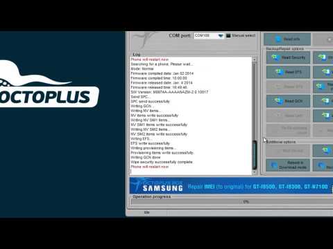 Samsung SM-N900A Unlock and Repair IMEI with Octoplus Box