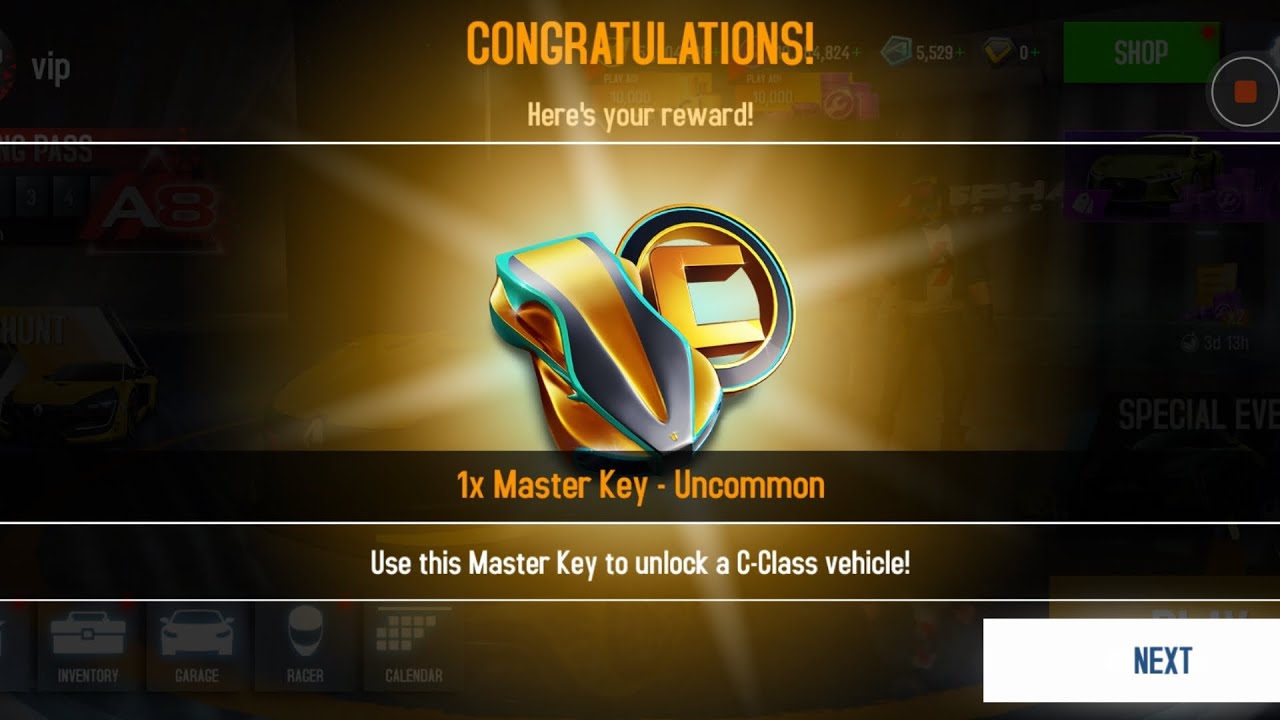 asphalt 8 free rewards ×1 master key 🗝️ c class in asphalt 8 update 65 ...