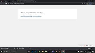 Critical error on your website - Wordpress error fixed there has a critical error on your website!