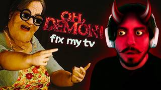 This lady summoned me (a DEMON) to fix her TV?! | Oh, Demon! Fix My TV! (indie horror game)