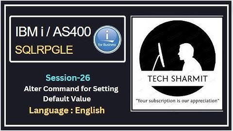 IBM i DB2 ALTER Command: for adding Default Constraint | SQLRPGLE | ibmi training | sqlrpgle as400