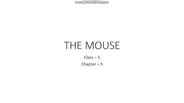 13/07/2020 || class 1 || sub. Computer|| chapter 5|| THE MOUSE