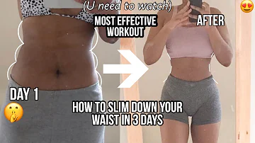 Smaller waist in 3 days?! i did a 3 day waist slimming workout