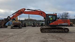 2018 Doosan DX225LC-5 800mm Pads, CV, Geith Hydraulic QH, Piped, Aux. Piping, Demo Cage, Reverse Cam