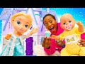 Baby born doll and Elsa doll at the princess castle. New dolls&#39; adventures. Princess videos for kids