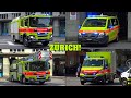 [SCHUTZ & RETTUNG ZÜRICH] - Einsatzfahrten FEUERWEHR (ELW, BMA-Löschzug & mehr) + RTW, NEF & Polizei