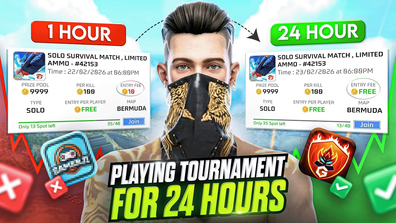 I Played Tournament for 24 HOURS 😱🔥