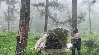 WORST EXPERIENCE OF BEING HIT BY A HEAVY RAIN AND THUNDERSTORMS ⛈️ CAMPING IN HEAVY RAIN ☔