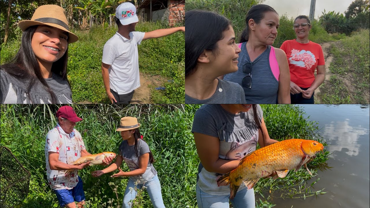 FUI COM TÂNIA E CÉLIA FAZER UMA VISITA + PESCANDO PARA LEVA OS PEIXES 🥰