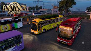 DAMODAR SPIDER X JASWANT VIJAYANAND TRAVELS | HEAVY TRAFFIC #ets2 #rashdrive #indianbus #msrtc screenshot 4