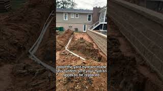 Future water and sewer and yard hydrant installation