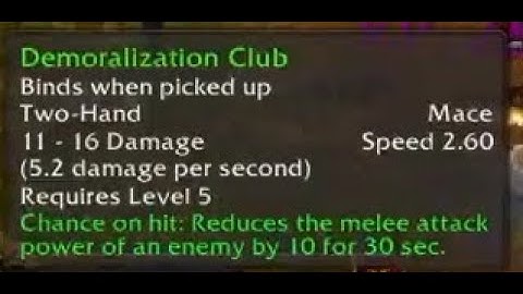 Turtle WoW - Custom Item [Demoralization Club]