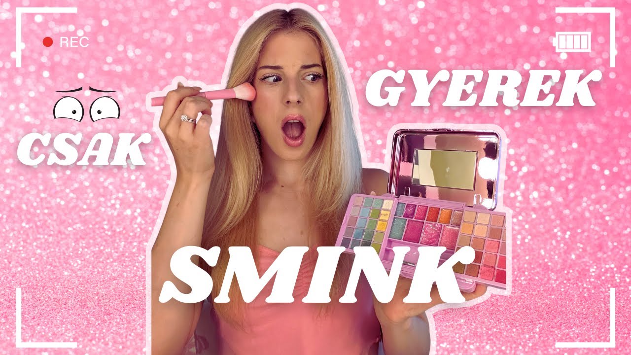 TELJES SMINK CSAK GYEREK/JÁTÉK SMINKEKKEL | Kihívás 😱🌸👧🏼