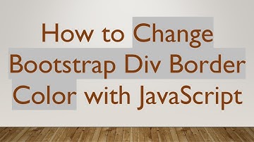 How to Change Bootstrap Div Border Color with JavaScript